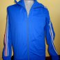 RARE VTG 80s OLD SKOOL Blue Stripes ADIDAS Ventex Athletic Jogging Tracksuit Jacket Made In FRANCE M