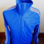 RARE VTG 80s OLD SKOOL Blue Stripes ADIDAS Ventex Athletic Jogging Tracksuit Jacket Made In FRANCE M