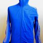 RARE VTG 80s OLD SKOOL Blue Stripes ADIDAS Ventex Athletic Jogging Tracksuit Jacket Made In FRANCE M