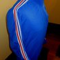 RARE VTG 80s OLD SKOOL Blue Stripes ADIDAS Ventex Athletic Jogging Tracksuit Jacket Made In FRANCE M