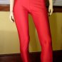 Ultimate Disco Diva Vintage 80s Lipstick Red Skinny Spandex Pants Leggings skin tight glam XL