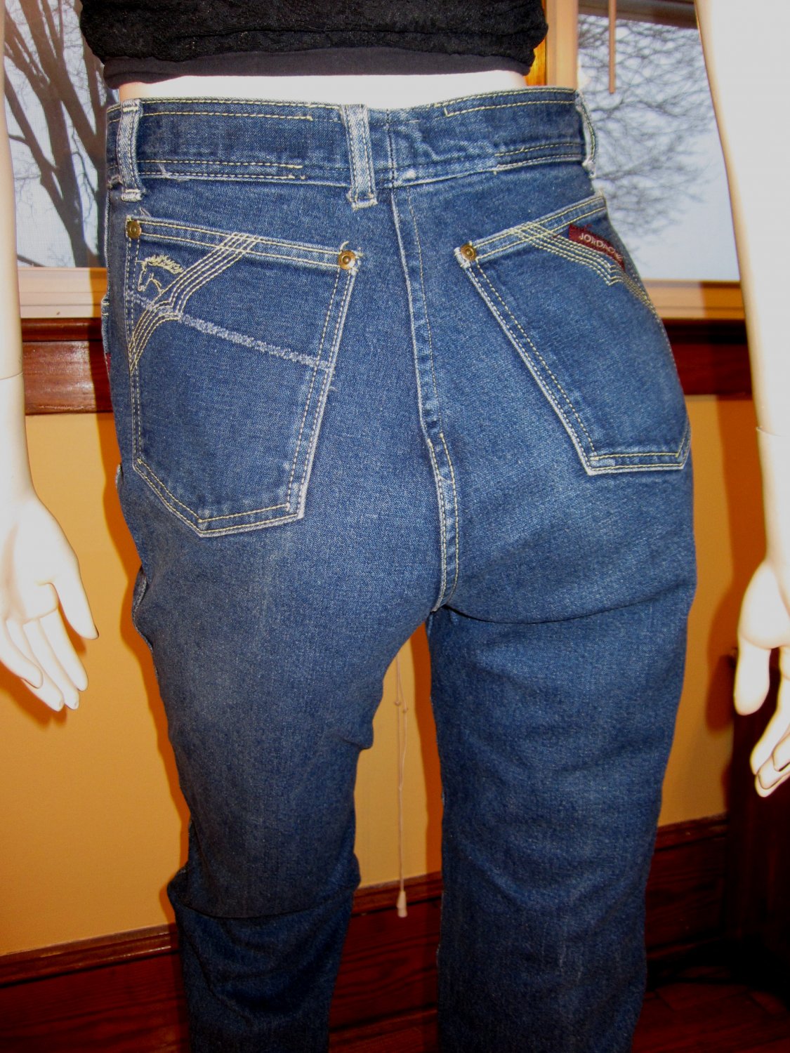 CLASSIC JORDACHE Vintage DISCO DESIGNER Denim Blue Jeans 34/32 70s 80s ...