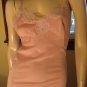 Vintage Pinup Bombshell Pink Slinky Nylon Slip Gown Mistee Sz 36