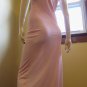Vintage Pinup Bombshell Pink Slinky Nylon Slip Gown Mistee Sz 36