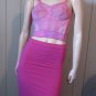Vintage 50s Bombshell Magic Loop Bra by Snug-fit PINK Sheer Lace Longline Bullet Bra OOAK Sz 36 C