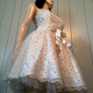 Retro 50s Prom Queen Princess Shimmer Chiffon Swing Kitten Party Mini Dress Jessica McClintock Sz 10 Retro 50s Prom Queen Princess Shimmer Chiffon Swing Kitten Party Mini Dress Jessica McClintock Sz 10