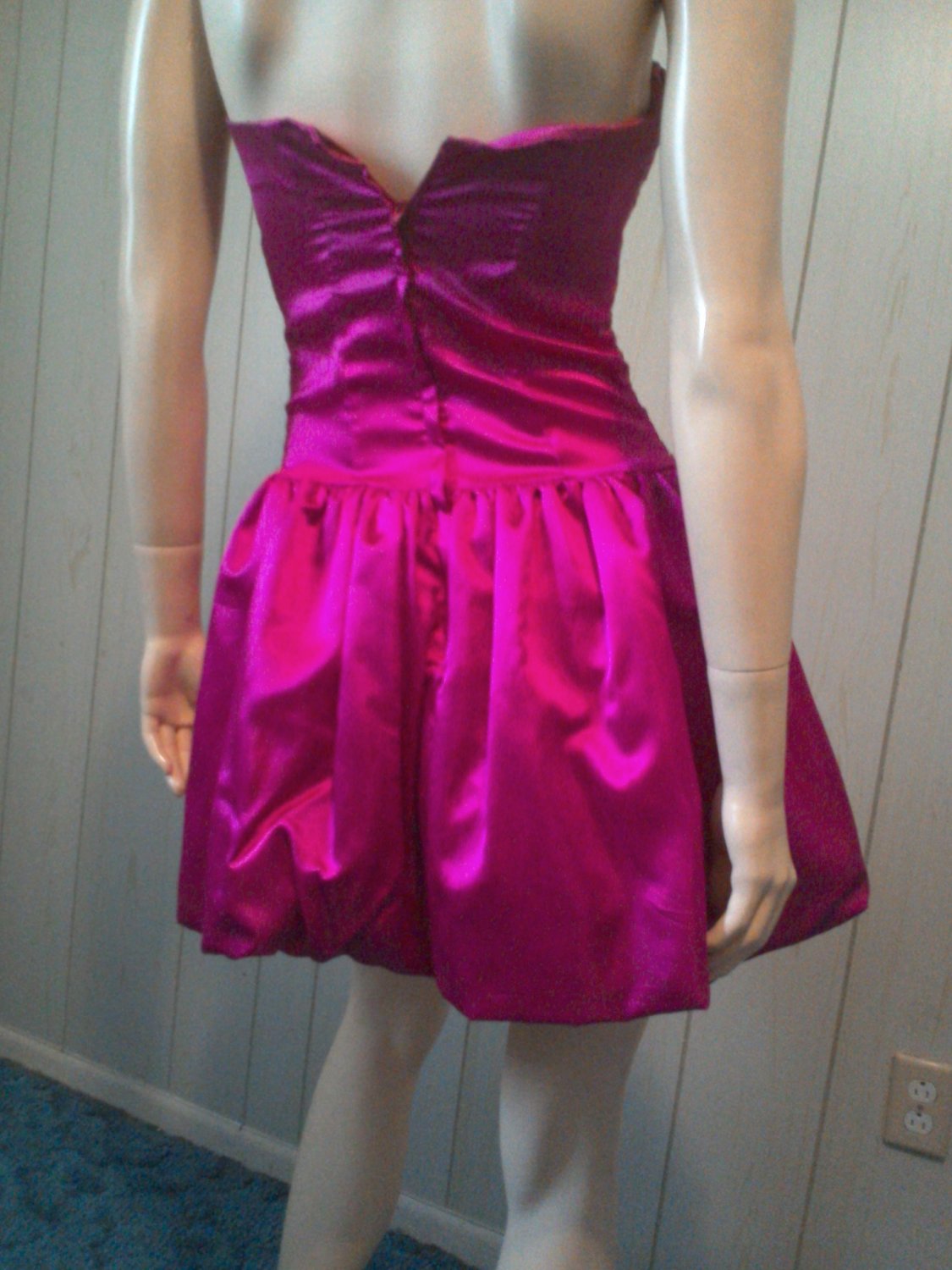 Ultra Glam Prom Queen Fuschia Sequin Bubble Skirt Party Mini Dress ...