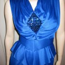 Flashy Vintage 80s Sexy Diva Sapphire Blue Slinky Glam Disco Party Dress S Flashy Vintage 80s Sexy Diva Sapphire Blue Slinky Glam Disco Party Dress S