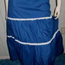 Vintage 70s Rockabilly Gal Blue Tiered Ruffle Bluegrass Swing Circle Skirt Sz S Vintage 70s Rockabilly Gal Blue Tiered Ruffle Bluegrass Swing Circle Skirt Sz S