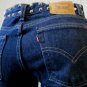 RARE SILVER STUDDED Vintage LEVIS Flare Leg Low Rise Denim BLUE JEANS Sz 5 XS
