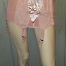 SO SEXY! Ultimate Vintage PINUP Pink Floral Embroidered OB Girdle TRIUMPH 50s 60s NWOT L