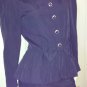 Vintage 80s Black Buttondown  Puff Slv Big Bow Jacket Sz 8