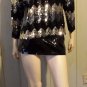 Flashy Diva GLITZY GLAM Vintage Sequin DISCO PARTY Sparkle Top M 70s 80s