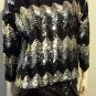 Flashy Diva GLITZY GLAM Vintage Sequin DISCO PARTY Sparkle Top M 70s 80s