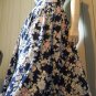 Vintage 80s Does 50s ALL THAT JAZZ Floral Print Circle Skirt Swing Kitten Party Dress Sz S 9/10