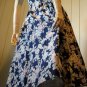 Vintage 80s Does 50s ALL THAT JAZZ Floral Print Circle Skirt Swing Kitten Party Dress Sz S 9/10