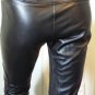 VTG Y2K Designer LAUNDRY by SHELLI SEGAL Black Leather Biker Babe Pants Low Rise XS