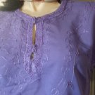 Vintage 70s Boho Hippie Purple Embroidered Flutter Sleeve Peasant Top Blouse Sz S Vintage 70s Boho Hippie Purple Embroidered Flutter Sleeve Peasant Top Blouse Sz S