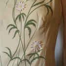 Vintage 60s COVERGIRL OF MIAMI Daisy Embroidered Linen Sheath Dress S.