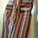 Vintage 60s SEARS Groovy Boho Hippie School Girl Brown Plaid Belted A-line Skirt NWT MINT XS