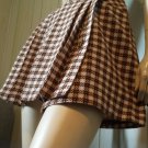 Vintage 60s SEARS Boho Hippie School Girl Houndstooth Tweed Micro Mini Wrap Skirt Kilt Skirt XS