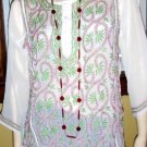 60s 70s Boho Hippie Girl Sheer Embroidered Vintage Tunic Top groovy M. 60s 70s Boho Hippie Girl Sheer Embroidered Vintage Tunic Top groovy M.