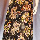GOTTEX Psychedelic Swirls Slinky Boho Maxi Lounge Dress 60s 70s L.