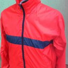 Vintage 70s Men's Red Sporty Blue Stripe Nylon Windbreaker Jacket Sz L Vintage 70s Men's Red Sporty Blue Stripe Nylon Windbreaker Jacket Sz L