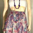 Vintage 70s ALFRED DUNNER Psychedelic Paisley Print Boho Hippie Cotton Skirt Sz 10 Vintage 70s ALFRED DUNNER Psychedelic Paisley Print Boho Hippie Cotton Skirt Sz 10