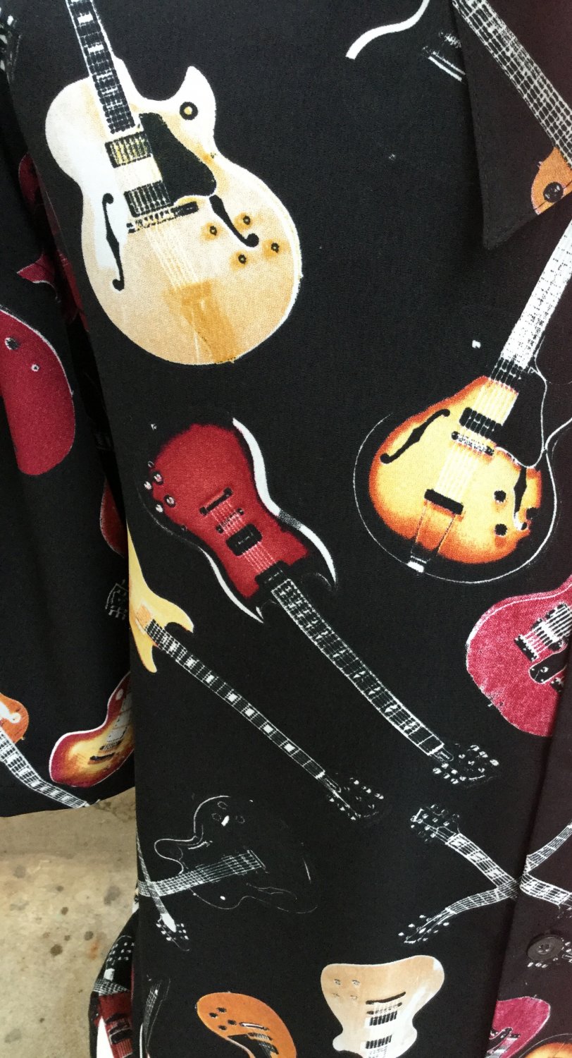 Men's Gibson Tour Wear by DragonFly Rockin Guitar Novelty Print Rock ...