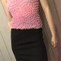 Vintage PINK Popcorn Bubble Crinkle Super Stretchy Magic Shirt One Size Fits All!