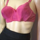 Vintage 70s Lace Overlay Hot Pink Perky Pinup Bra 34/36 Vintage 70s Lace Overlay Hot Pink Perky Pinup Bra 34/36