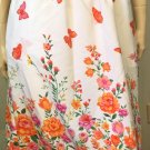 Vintage Springtime Butterfly Floral Border Print Boho Hippie Skirt Sz S Petite
