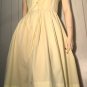 Sunshine Yellow Pinup Rockabilly Swing Kitten Circle Skirt Dress M vintage 50s 60s