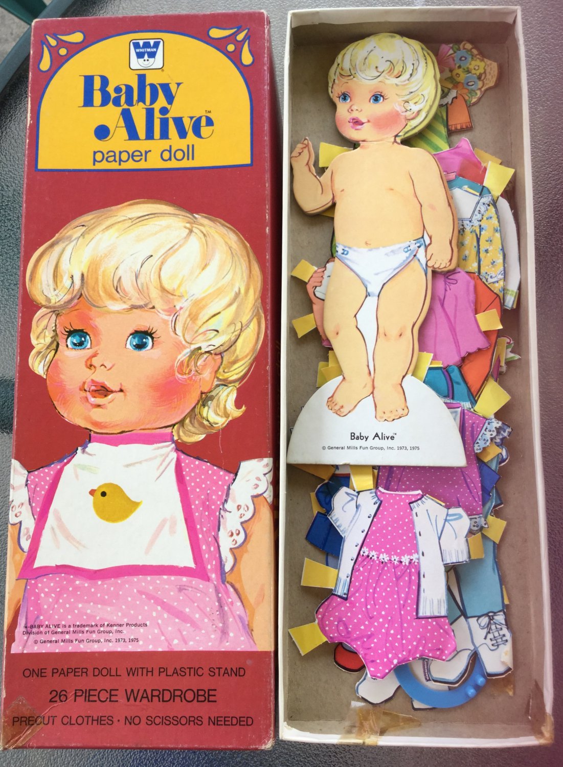 Vintage 1975 Baby Alive Paper Dolls Whitman Complete in box EX!