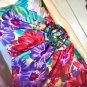 Vintage 80s BOMBSHELL BB Collections Watercolor Floral Party Pencil Dress XS