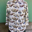 Classic 60s Muscle Cars Novelty Print Mens RETRO Shirt Sz M