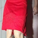 Vintage 50s Pinup Bright Red Lacy Embroidered Nylon Half Slip Vintage 50s Pinup Bright Red Lacy Embroidered Nylon Half Slip