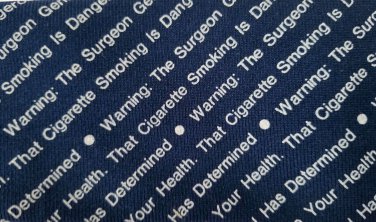 Surgeon General Warning Cigarette Smoking Danger Men's Vintage Novelty Necktie