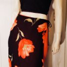 Vintage 90s Watercolor Floral Chiffon Wraparound Pencil Skirt SZ 8P Vintage 90s Watercolor Floral Chiffon Wraparound Pencil Skirt SZ 8P