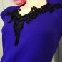 FLASHY 80s Electric Purple Lycra Wiggle MINI DRESS disco diva M