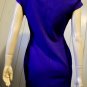 FLASHY 80s Electric Purple Lycra Wiggle MINI DRESS disco diva M