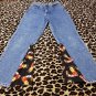Vintage 80s 90s does 70s ELVIS PRESLEY DIY Revamped Flare High Waisted Jeans ooak Size 9