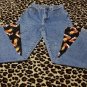 Vintage 80s 90s does 70s ELVIS PRESLEY DIY Revamped Flare High Waisted Jeans ooak Size 9