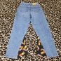 Vintage 80s 90s does 70s ELVIS PRESLEY DIY Revamped Flare High Waisted Jeans ooak Size 9