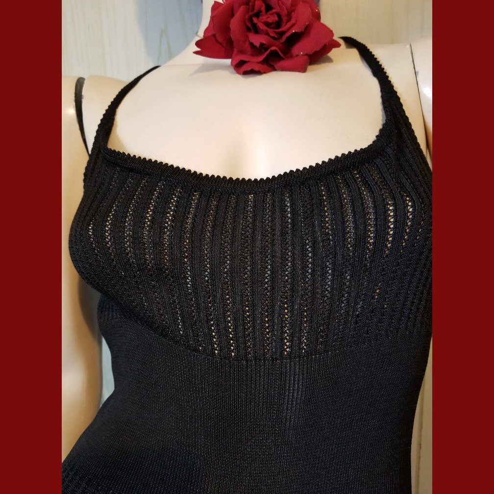 1990s Sexy Pencil Dress with a Very Sheer Bust