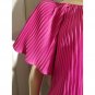 HOT ELECTRIC PINK 70's BOHO DISCO TOP Crystal Pleat Angel Slvs NWT