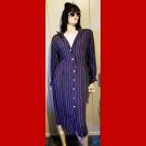 Vintage 80s Leslie Fay Pinstripe Buttondown Dress NWT Size 14P