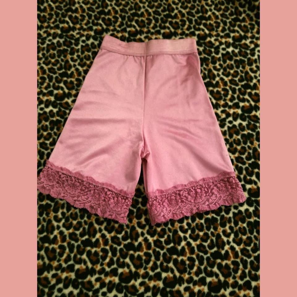 Vintage Revamped Lace Trim Boy short Panty Girdle Size M
