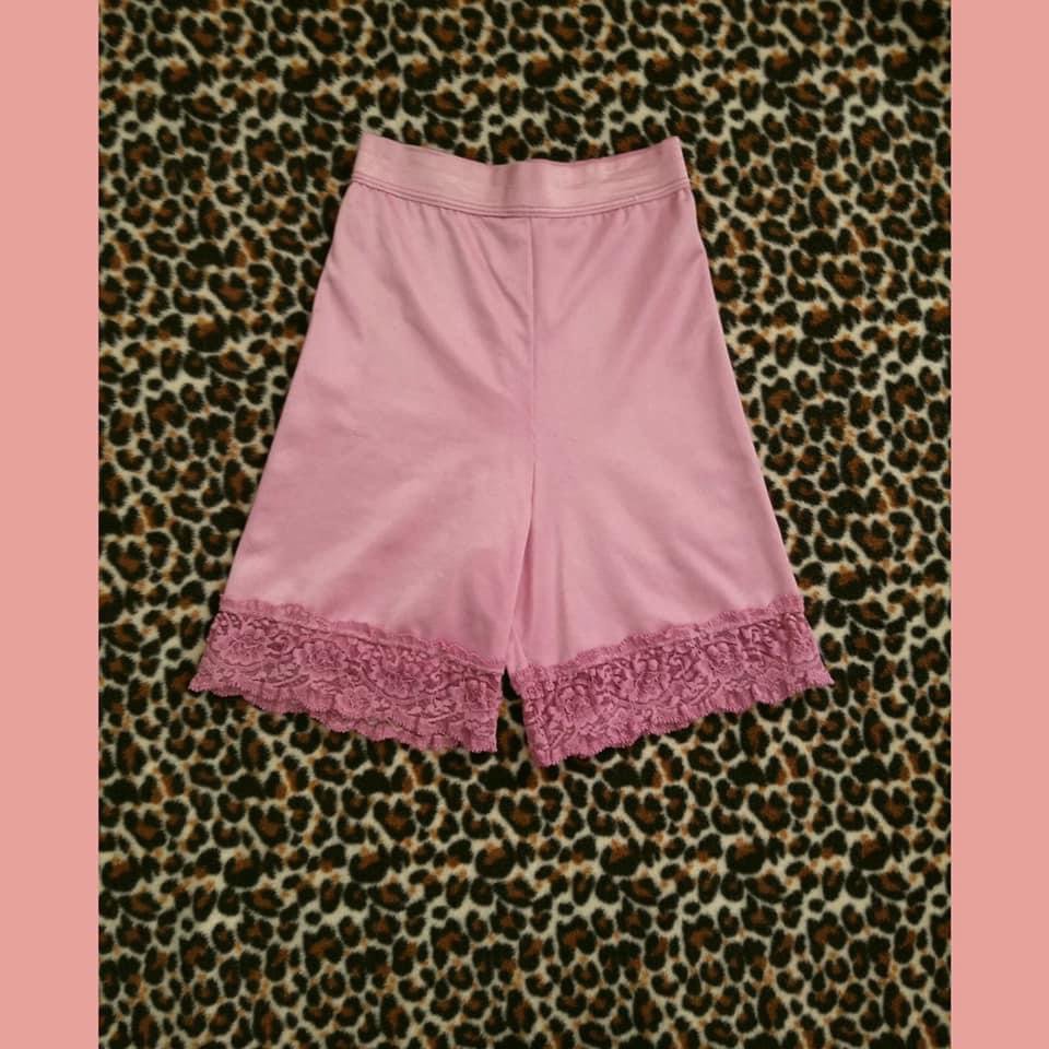 Vintage Revamped Lace Trim Boy short Panty Girdle Size M